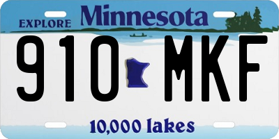 MN license plate 910MKF