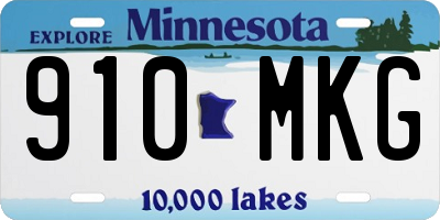 MN license plate 910MKG
