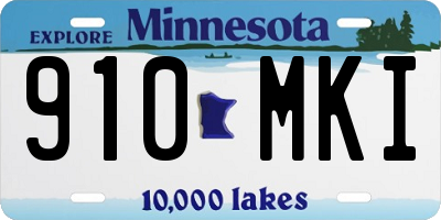 MN license plate 910MKI