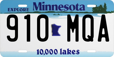 MN license plate 910MQA