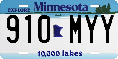 MN license plate 910MYY