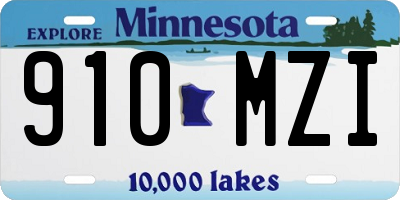 MN license plate 910MZI