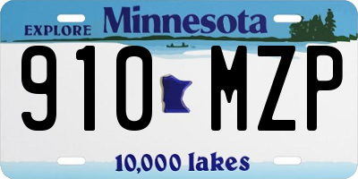 MN license plate 910MZP