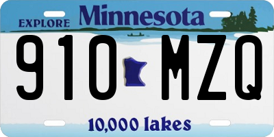 MN license plate 910MZQ