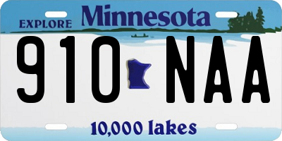 MN license plate 910NAA