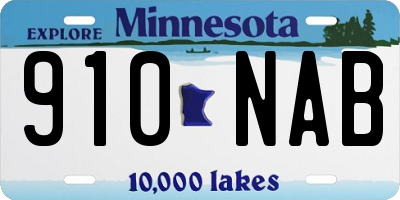MN license plate 910NAB