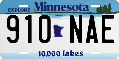 MN license plate 910NAE