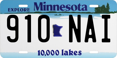 MN license plate 910NAI