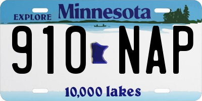 MN license plate 910NAP