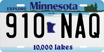 MN license plate 910NAQ