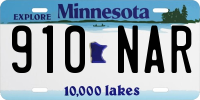 MN license plate 910NAR