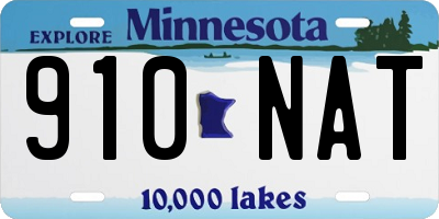 MN license plate 910NAT