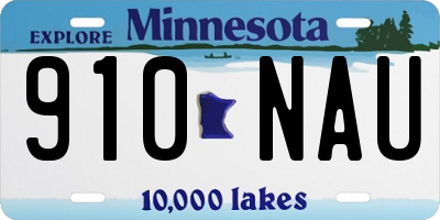 MN license plate 910NAU