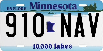 MN license plate 910NAV