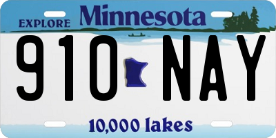 MN license plate 910NAY