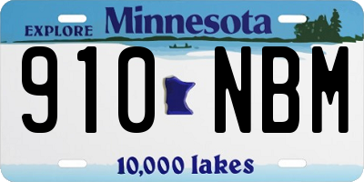 MN license plate 910NBM