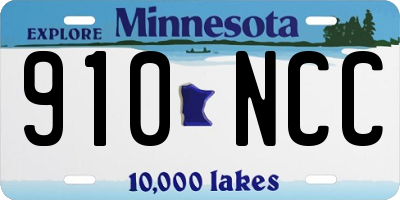 MN license plate 910NCC