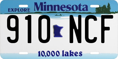 MN license plate 910NCF