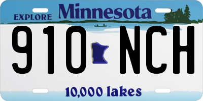 MN license plate 910NCH