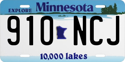 MN license plate 910NCJ