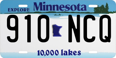 MN license plate 910NCQ