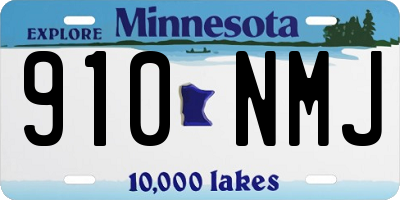 MN license plate 910NMJ