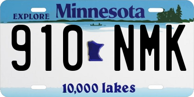 MN license plate 910NMK