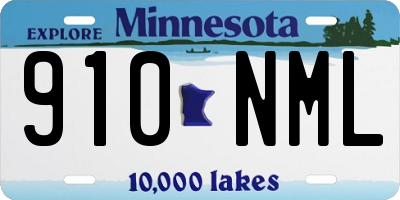 MN license plate 910NML