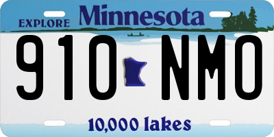 MN license plate 910NMO