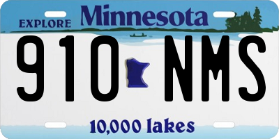 MN license plate 910NMS