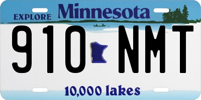 MN license plate 910NMT