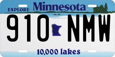 MN license plate 910NMW