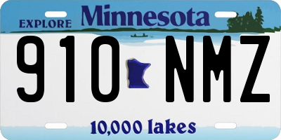MN license plate 910NMZ