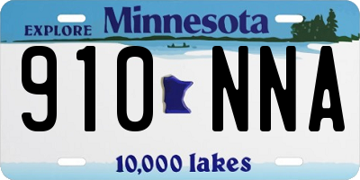 MN license plate 910NNA