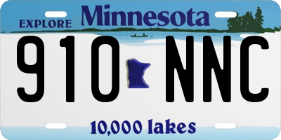 MN license plate 910NNC