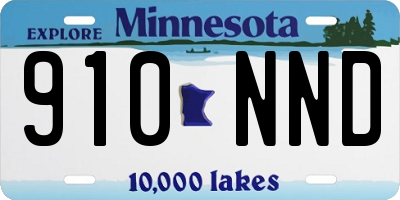 MN license plate 910NND