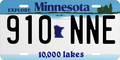 MN license plate 910NNE