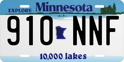 MN license plate 910NNF