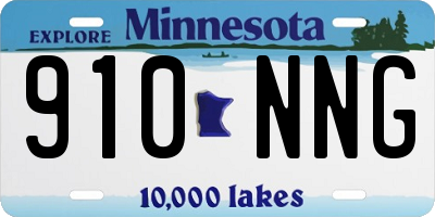 MN license plate 910NNG