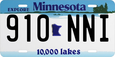 MN license plate 910NNI