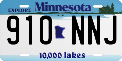 MN license plate 910NNJ