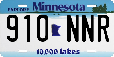 MN license plate 910NNR