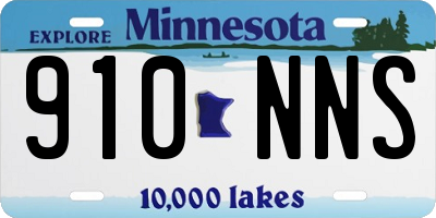 MN license plate 910NNS