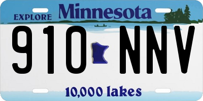 MN license plate 910NNV