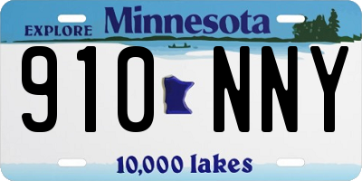 MN license plate 910NNY
