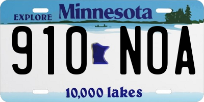 MN license plate 910NOA