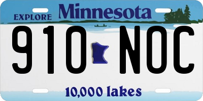 MN license plate 910NOC