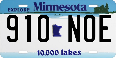 MN license plate 910NOE