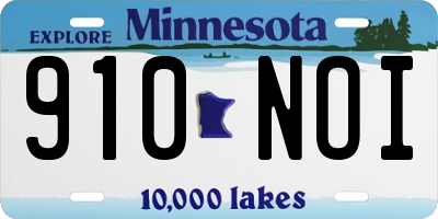 MN license plate 910NOI