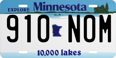 MN license plate 910NOM